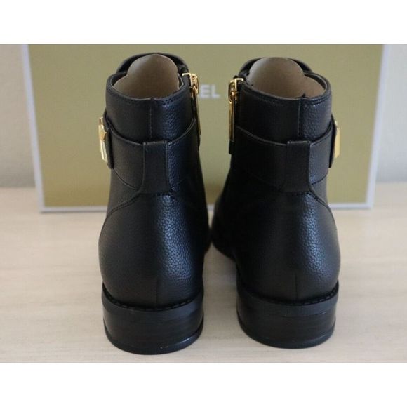 MICHAEL Michael Kors Women's 5M Black Faux Leather Jilly Flat Bootie $112 - Picture 4 of 10